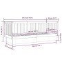 Solid black pine wood sofa bed 75x190 cm by vidaXL, Beds and slatted bases - Ref: Foro24-821578, Price: 140,82 €, Discount: %