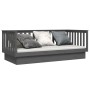 Sofá cama madera maciza de pino gris 90x200 cm de vidaXL, Camas y somieres - Ref: Foro24-821566, Precio: 161,99 €, Descuento: %