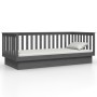 Sofá cama madera maciza de pino gris 90x200 cm de vidaXL, Camas y somieres - Ref: Foro24-821566, Precio: 161,99 €, Descuento: %
