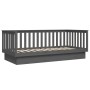 Sofá cama madera maciza de pino gris 90x200 cm de vidaXL, Camas y somieres - Ref: Foro24-821566, Precio: 161,99 €, Descuento: %