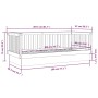 Sofá cama madera maciza de pino gris 90x200 cm de vidaXL, Camas y somieres - Ref: Foro24-821566, Precio: 161,99 €, Descuento: %