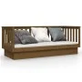 Sofá cama de madera maciza de pino marrón miel 75x190 cm de vidaXL, Camas y somieres - Ref: Foro24-821577, Precio: 154,90 €, ...