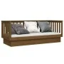Sofá cama de madera maciza de pino marrón miel 75x190 cm de vidaXL, Camas y somieres - Ref: Foro24-821577, Precio: 154,90 €, ...