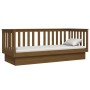 Honey brown solid pine wood sofa bed 75x190 cm by vidaXL, Beds and slatted bases - Ref: Foro24-821577, Price: 156,43 €, Disco...
