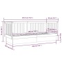 Honey brown solid pine wood sofa bed 75x190 cm by vidaXL, Beds and slatted bases - Ref: Foro24-821577, Price: 156,43 €, Disco...