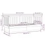 Sofá cama de madera maciza de pino marrón miel 75x190 cm de vidaXL, Camas y somieres - Ref: Foro24-821577, Precio: 154,90 €, ...