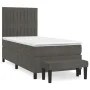 Box spring bed with dark gray velvet mattress 80x200 cm by vidaXL, Beds and slatted bases - Ref: Foro24-3137930, Price: 345,6...