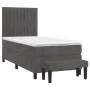 Box spring bed with dark gray velvet mattress 80x200 cm by vidaXL, Beds and slatted bases - Ref: Foro24-3137930, Price: 345,6...