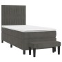 Boxspringbett mit dunkelgrauer Samtmatratze 80x200 cm von vidaXL, Betten und Lattenroste - Ref: Foro24-3137930, Preis: 355,35...