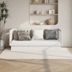 Solid white pine wood sofa bed 75x190 cm by vidaXL, Beds and slatted bases - Ref: Foro24-821575, Price: 159,65 €, Discount: %