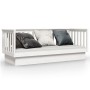 Sofá cama madera maciza de pino blanco 75x190 cm de vidaXL, Camas y somieres - Ref: Foro24-821575, Precio: 161,00 €