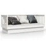 Solid white pine wood sofa bed 75x190 cm by vidaXL, Beds and slatted bases - Ref: Foro24-821575, Price: 159,64 €, Discount: %