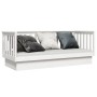 Sofá cama madera maciza de pino blanco 75x190 cm