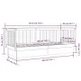 Solid white pine wood sofa bed 75x190 cm by vidaXL, Beds and slatted bases - Ref: Foro24-821575, Price: 159,64 €, Discount: %
