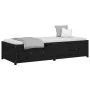 Sofá cama de madera maciza de pino negro 75x190 cm de vidaXL, Camas y somieres - Ref: Foro24-821603, Precio: 193,43 €, Descue...