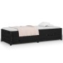 Solid black pine wood sofa bed 75x190 cm by vidaXL, Beds and slatted bases - Ref: Foro24-821603, Price: 195,94 €, Discount: %