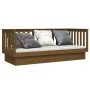 Sofá cama de madera maciza de pino marrón miel 90x190 cm de vidaXL, Camas y somieres - Ref: Foro24-821582, Precio: 147,66 €, ...