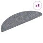 Felpudos autoadhesivos para escaleras, 5 unidades, gris claro