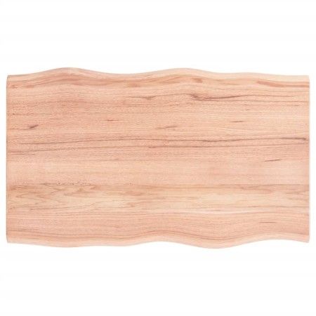 Treated oak wood table top with natural edge 100x60x2 cm by vidaXL, Table tops - Ref: Foro24-363953, Price: 47,84 €, Discount: %