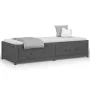 Sofá cama madera maciza de pino gris 90x200 cm de vidaXL, Camas y somieres - Ref: Foro24-821591, Precio: 207,96 €, Descuento: %