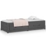 Sofá cama madera maciza de pino gris 90x200 cm de vidaXL, Camas y somieres - Ref: Foro24-821591, Precio: 210,66 €, Descuento: %