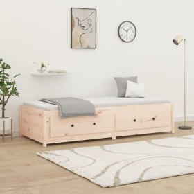 Solid pine wood sofa bed 80x200 cm by vidaXL, Beds and slatted bases - Ref: Foro24-821584, Price: 164,41 €, Discount: %