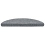Alfombrillas de escalera autoadhesivas 10 uds gris 56x17x3 cm