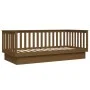 Solid pine wood sofa bed honey brown 100x200 cm by vidaXL, Beds and slatted bases - Ref: Foro24-821572, Price: 159,96 €, Disc...