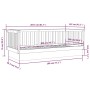 Sofá cama madera maciza de pino marrón miel 100x200 cm de vidaXL, Camas y somieres - Ref: Foro24-821572, Precio: 159,96 €, De...