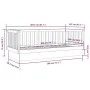 Solid pine wood sofa bed honey brown 100x200 cm by vidaXL, Beds and slatted bases - Ref: Foro24-821572, Price: 159,96 €, Disc...