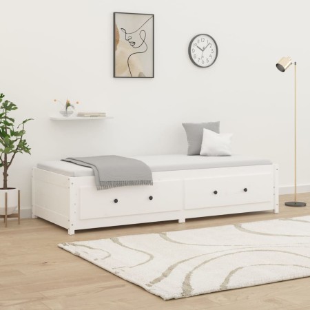 Schlafsofa aus massivem weißem Kiefernholz, 90 x 200 cm von vidaXL, Betten und Lattenroste - Ref: Foro24-821590, Preis: 248,1...