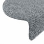 Alfombrillas de escalera autoadhesivas 10 uds gris 56x17x3 cm