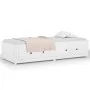 Sofá cama madera maciza de pino blanco 90x200 cm de vidaXL, Camas y somieres - Ref: Foro24-821590, Precio: 248,11 €, Descuent...