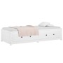 Solid white pine wood sofa bed 90x200 cm by vidaXL, Beds and slatted bases - Ref: Foro24-821590, Price: 248,26 €, Discount: %