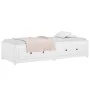 Solid white pine wood sofa bed 90x200 cm by vidaXL, Beds and slatted bases - Ref: Foro24-821590, Price: 248,11 €, Discount: %