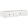 Solid white pine wood sofa bed 90x200 cm by vidaXL, Beds and slatted bases - Ref: Foro24-821590, Price: 248,26 €, Discount: %