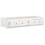 Solid white pine wood sofa bed 90x200 cm by vidaXL, Beds and slatted bases - Ref: Foro24-821590, Price: 248,26 €, Discount: %