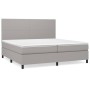 Box spring bed with light gray fabric mattress 200x200 cm by vidaXL, Beds and slatted bases - Ref: Foro24-3141641, Price: 694...
