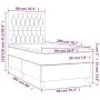 Box spring bed with light gray fabric mattress 90x200 cm by vidaXL, Beds and slatted bases - Ref: Foro24-3141985, Price: 319,...