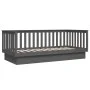 Solid gray pine wood sofa bed 100x200 cm by vidaXL, Beds and slatted bases - Ref: Foro24-821571, Price: 159,96 €, Discount: %