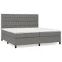 Box spring bed with dark gray fabric mattress 200x200 cm by vidaXL, Beds and slatted bases - Ref: Foro24-3142042, Price: 657,...