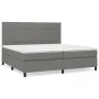 Box spring bed with dark gray fabric mattress 200x200 cm by vidaXL, Beds and slatted bases - Ref: Foro24-3141802, Price: 654,...