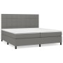 Cama box spring con colchón tela gris oscuro 200x200 cm de vidaXL, Camas y somieres - Ref: Foro24-3141802, Precio: 660,68 €, ...
