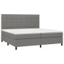 Cama box spring con colchón tela gris oscuro 200x200 cm de vidaXL, Camas y somieres - Ref: Foro24-3141802, Precio: 660,68 €, ...