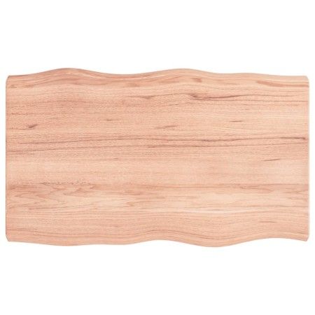 Treated wood table top with natural brown edge 100x60x(2-6)cm by vidaXL, Table tops - Ref: Foro24-363955, Price: 75,02 €, Dis...