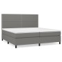 Box spring bed with dark gray fabric mattress 200x200 cm by vidaXL, Beds and slatted bases - Ref: Foro24-3141722, Price: 630,...