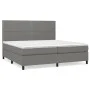 Box spring bed with dark gray fabric mattress 200x200 cm by vidaXL, Beds and slatted bases - Ref: Foro24-3141722, Price: 623,...