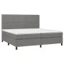 Box spring bed with dark gray fabric mattress 200x200 cm by vidaXL, Beds and slatted bases - Ref: Foro24-3141722, Price: 623,...
