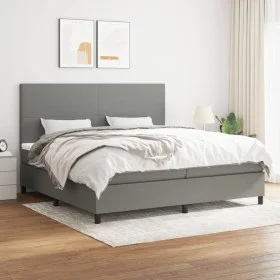 Boxspringbett mit dunkelgrauer Stoffmatratze 200x200 cm von vidaXL, Betten und Lattenroste - Ref: Foro24-3141642, Preis: 665,...