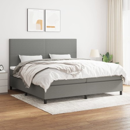 Box spring bed with dark gray fabric mattress 200x200 cm by vidaXL, Beds and slatted bases - Ref: Foro24-3141642, Price: 659,...